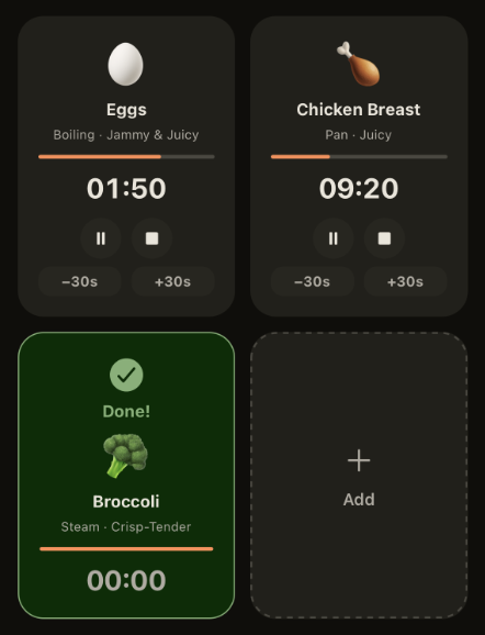Multi-ingredient cooking feature
